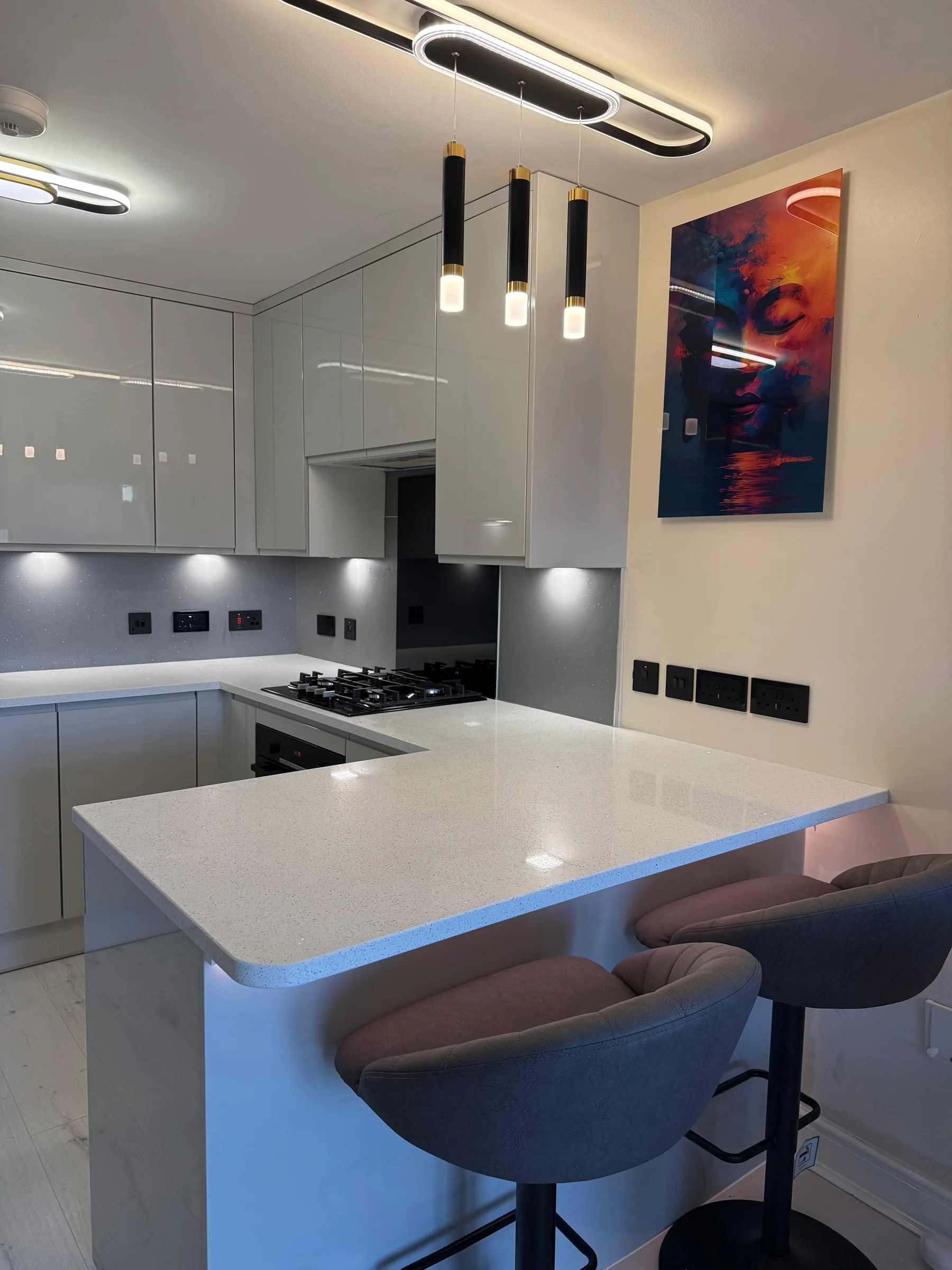 Kitchen lighting & power by Greenwire Electrical