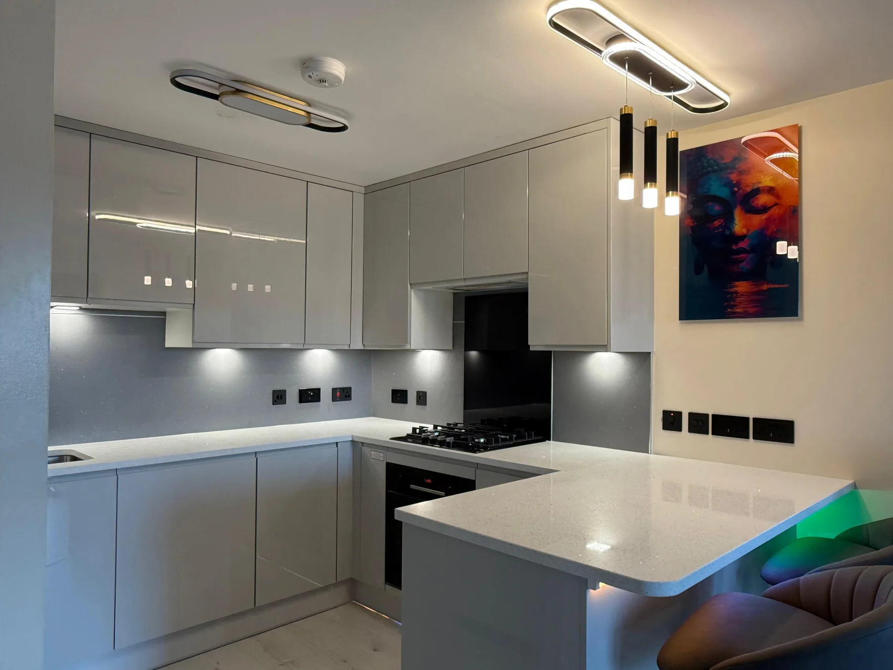 Kitchen lighting & power by Greenwire Electrical